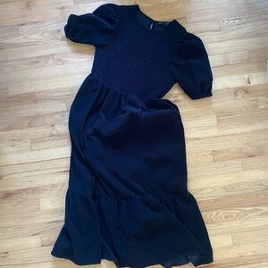 ASOS Curve Black Corduroy Maxi Dress 100% Cotton